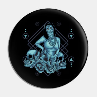 Beautiful Metal Girl Sacred Geometry Pin