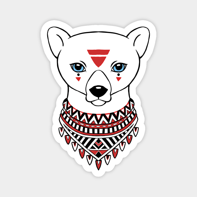 Tribal Bear Magnet by Freeminds