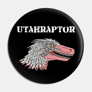 Utahraptor Head Print Pin