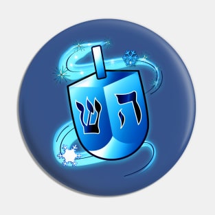 Spinning Hanukkah Dreidel Pin