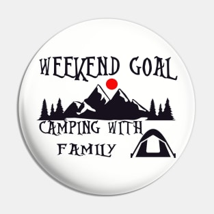 weekend goal camping with family Pin