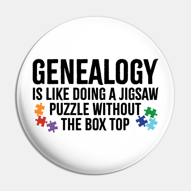 Genealogy Gift Pin by GKalArt