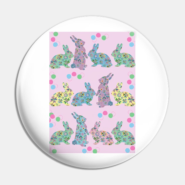 Easter Bunny Cute Rabbits Pin by traceyart