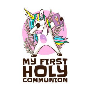 First Communion Dabbing Unicorn T-Shirt