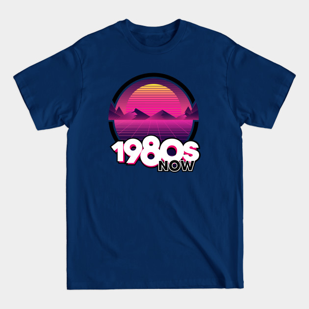 1980s Now Synthwave Horizon - 1980s - T-Shirt
