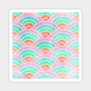 Colorful Seigaiha Wave Magnet