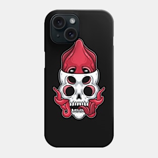 skull and tentacles cartoon Phone Case