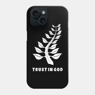 Africa Ghana Sankofa Adinkra Symbols "Trust In God" White Phone Case