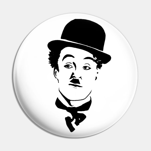 Bw Artwork Chaplin Pin by pete studio