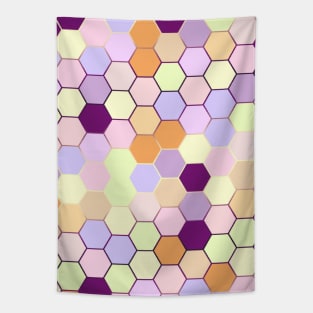 Cute pastel hexagon pattern Tapestry