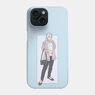 Girl In Lavender Outfit Phone Case