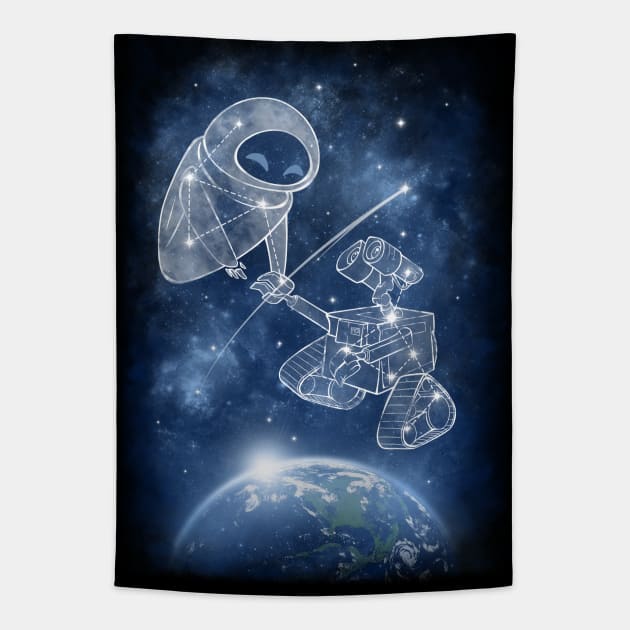 Starry Dancing Sky Tapestry by ChocolateRaisinFury