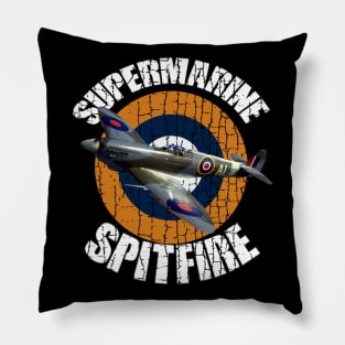 supermarine spitfire raf warbird military ww2 aircraft plane Pillow