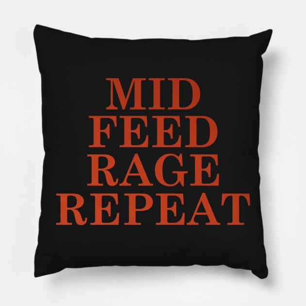 Mid Feed Rage Repeat, Dota 2 Pillow by PWCreate