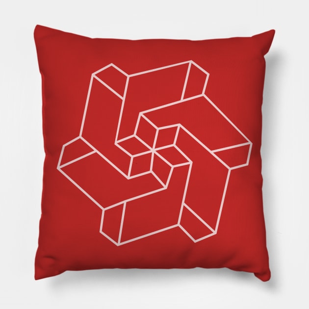 Minimal /  Chakra Symbol Art / Optical Illusion Star Pillow by badbugs