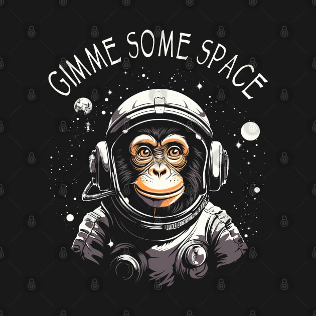 Gimme Some Space Monkey Ape Chimp Astronaut by ShirtFace