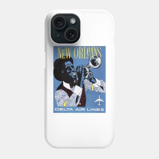 Travel to NEW ORLEANS for Jazz Festival Advertisement Vintage Airline Phone Case