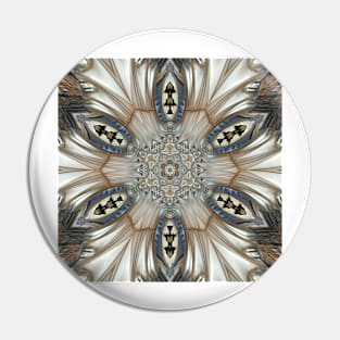 decorative art nouveau styled pattern in grey brown blue and beige Pin