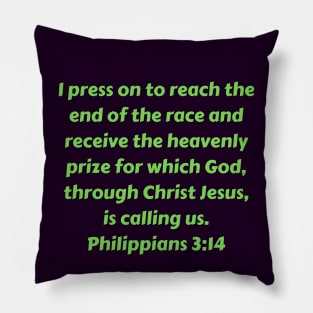 Bible Verse Philippians 3:14 Pillow