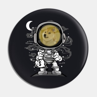 Astronaut Dogecoin DOGE Coin To The Moon Crypto Token Cryptocurrency Wallet Birthday Gift For Men Women Kids Pin