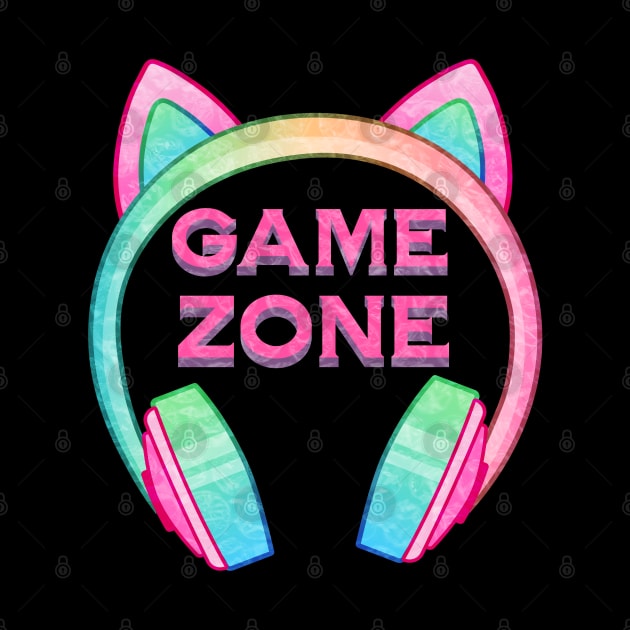 Game Zone Cat Ear Headphones - Girl Gamer by Trinket Trickster