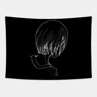 Portrait line art Tapestry