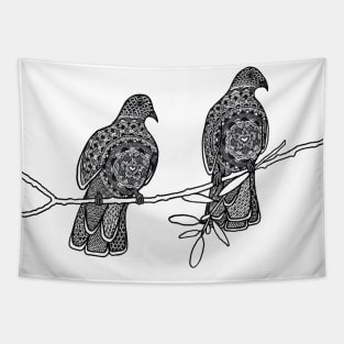 A Pair of Doves (Design on Front) Tapestry