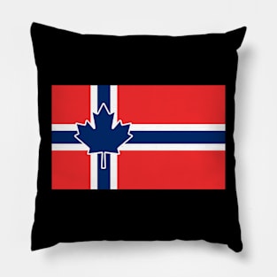 Norway / Canada Flag Mashup Pillow