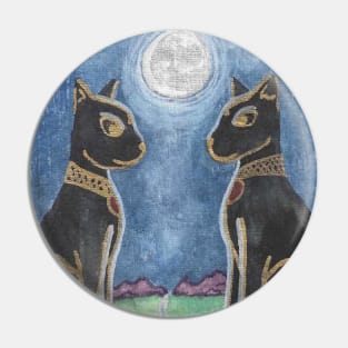 The Moon Tarot Watercolor Pin