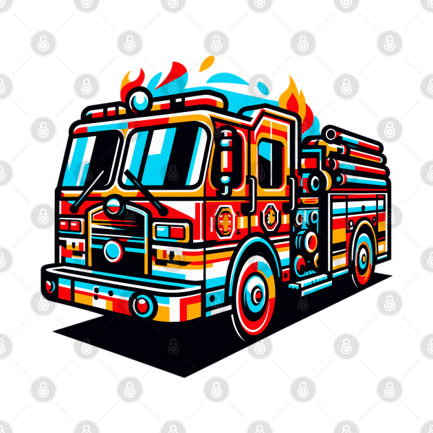 Fire Truck by Vehicles-Art