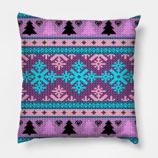 Christmas Sweater Knitted Pattern Pillow