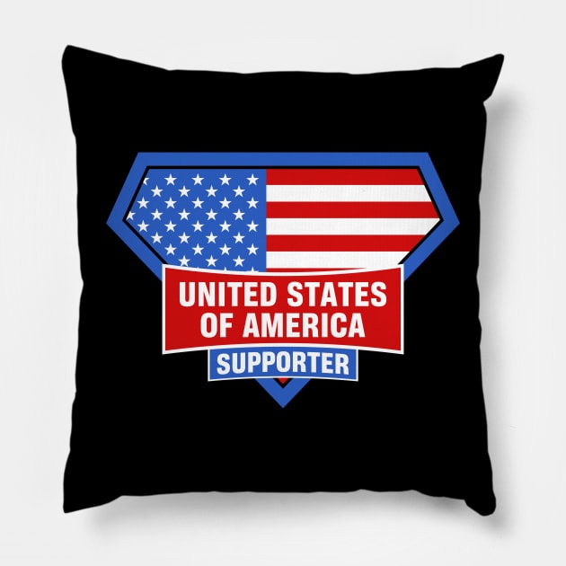 USA American Super Flag Pillow by ASUPERSTORE