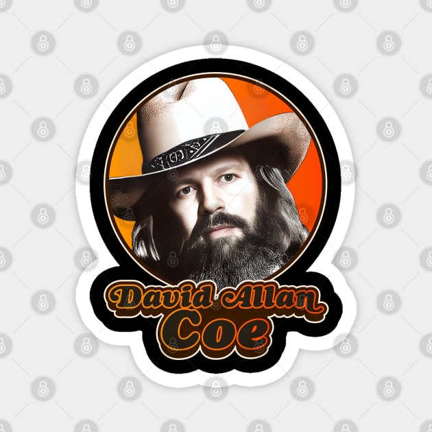 Retro David Allan Coe Tribute Magnet by darklordpug