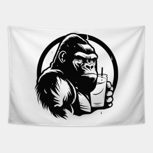 Protein Gym Shake Funny Gorilla Boost Strength Limits Tapestry