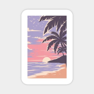 Sunset at the beach Magnet