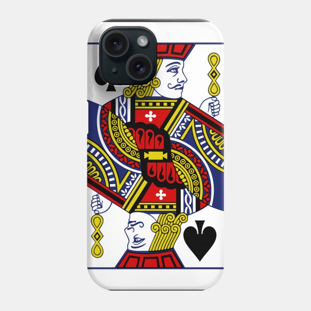 Jack of Spades Playing Card Phone Case by vladocar
