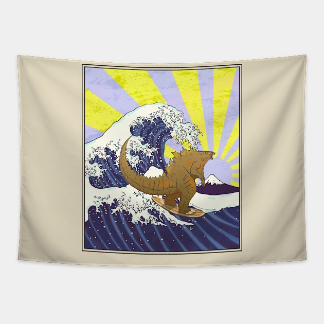 born to surf Tapestry by Snapdragon