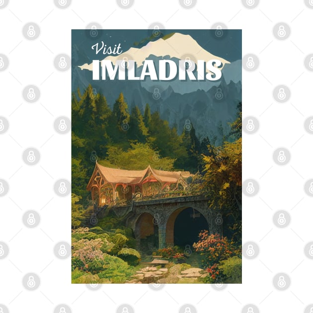 Visit Imladris - Travel Poster - Fantasy Funny by Fenay-Designs