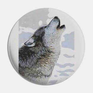 Grey Wolf Pin