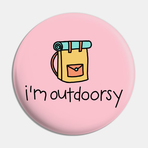 Backpack Outdoorsy Pin by Christine Borst Creative Studio