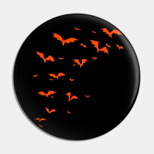 Colony of Flying Orange Bats Pin