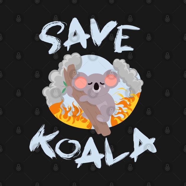 save koala pray for australia by Amelia Emmie