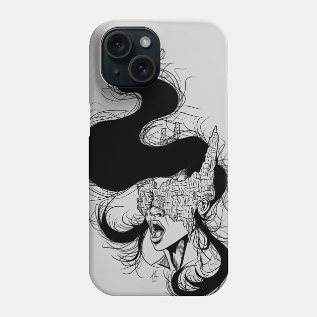 Cliff Face Of Blindness Phone Case by hebkid