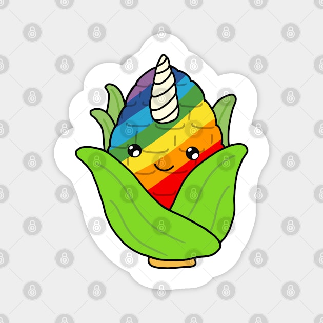 Rainbow Unicorn Magnet by godelicious