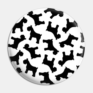 Schnauzer Black Pattern Pin