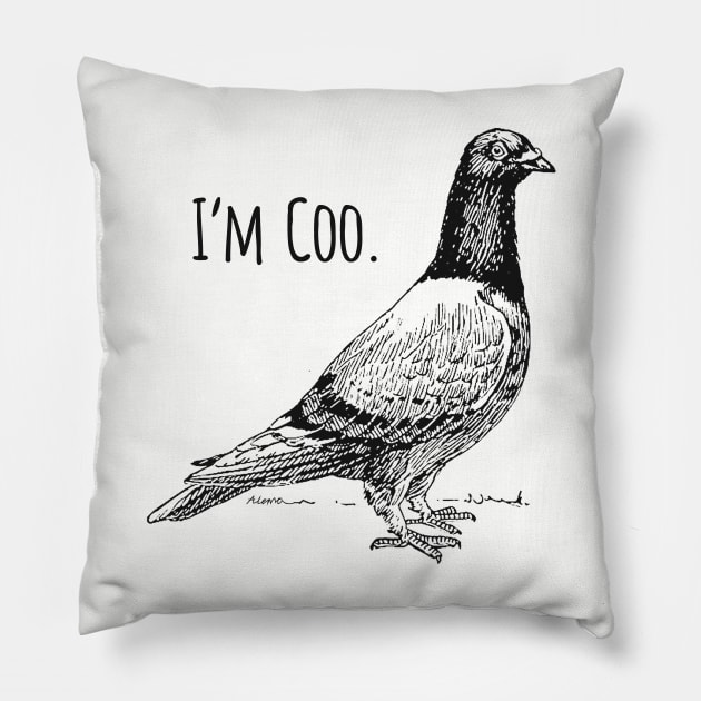 I'm Coo Pillow by Alema Art