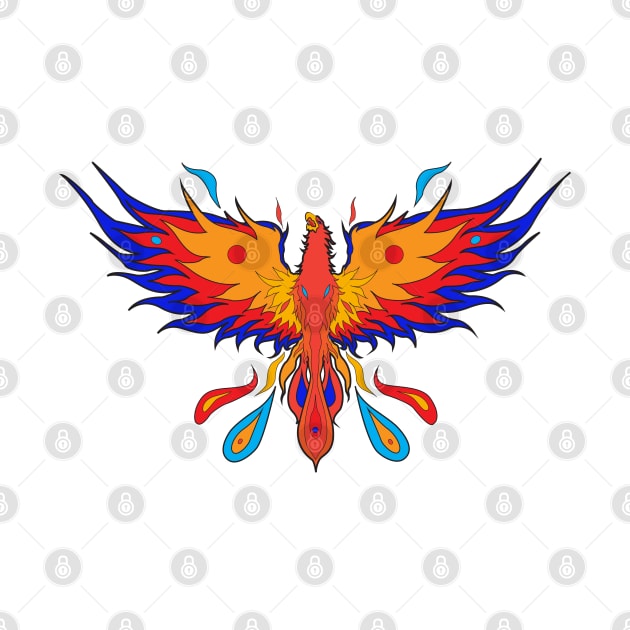 Phoenix the Colorful Flame by Body's Beautiful Canvas