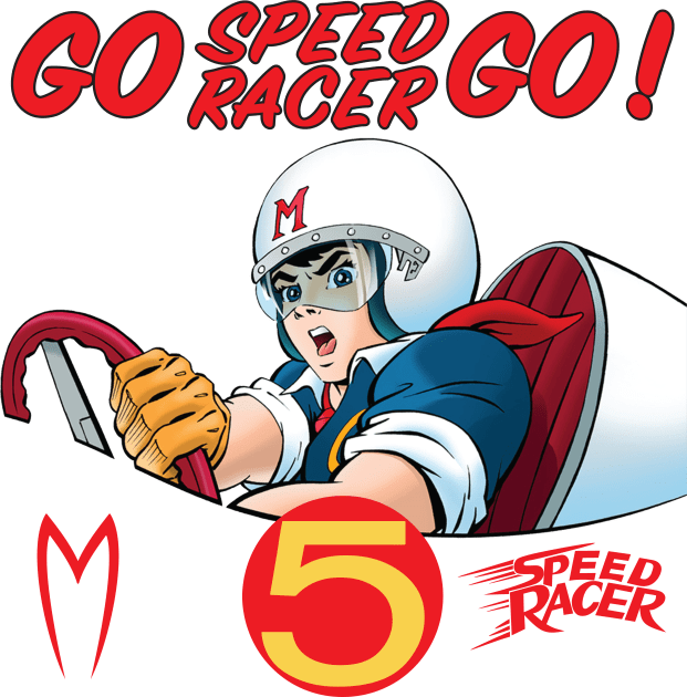 Go Speed Racer Go! Kids T-Shirt by Alema Art