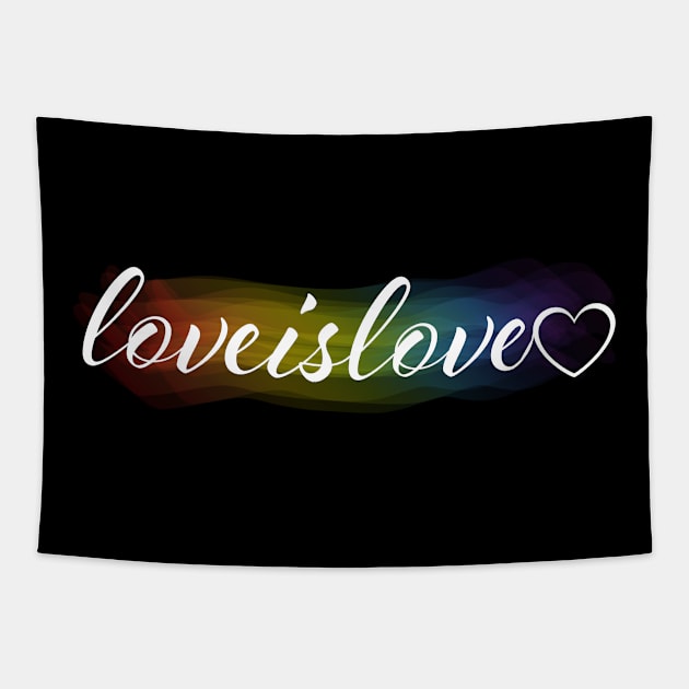 Love is Love Rainbow Tapestry by s.hiro