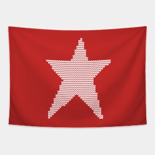 White Christmas Star Tapestry